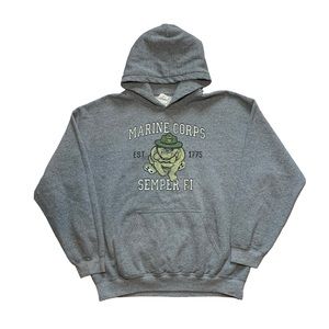 Vintage Marine Corps “SEMPER FI” bulldog hoodie.